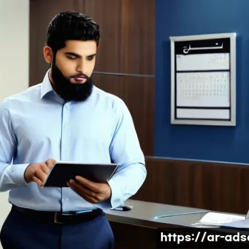 Home 33 행정안전 자격증과 실무 경험의 연결고리 - A professional Middle Eastern man in his late 20s wearing formal business attire and a neat beard, s...