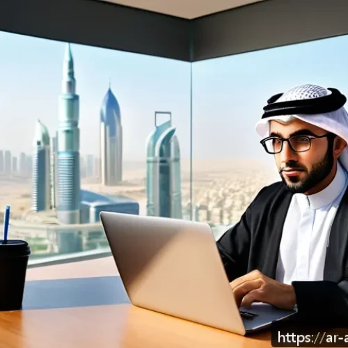 Home 30 행정안전 실기 시험 유형과 꿀팁 - A professional Arab man in his 30s sitting at a modern desk in a bright, well-organized study room, ...